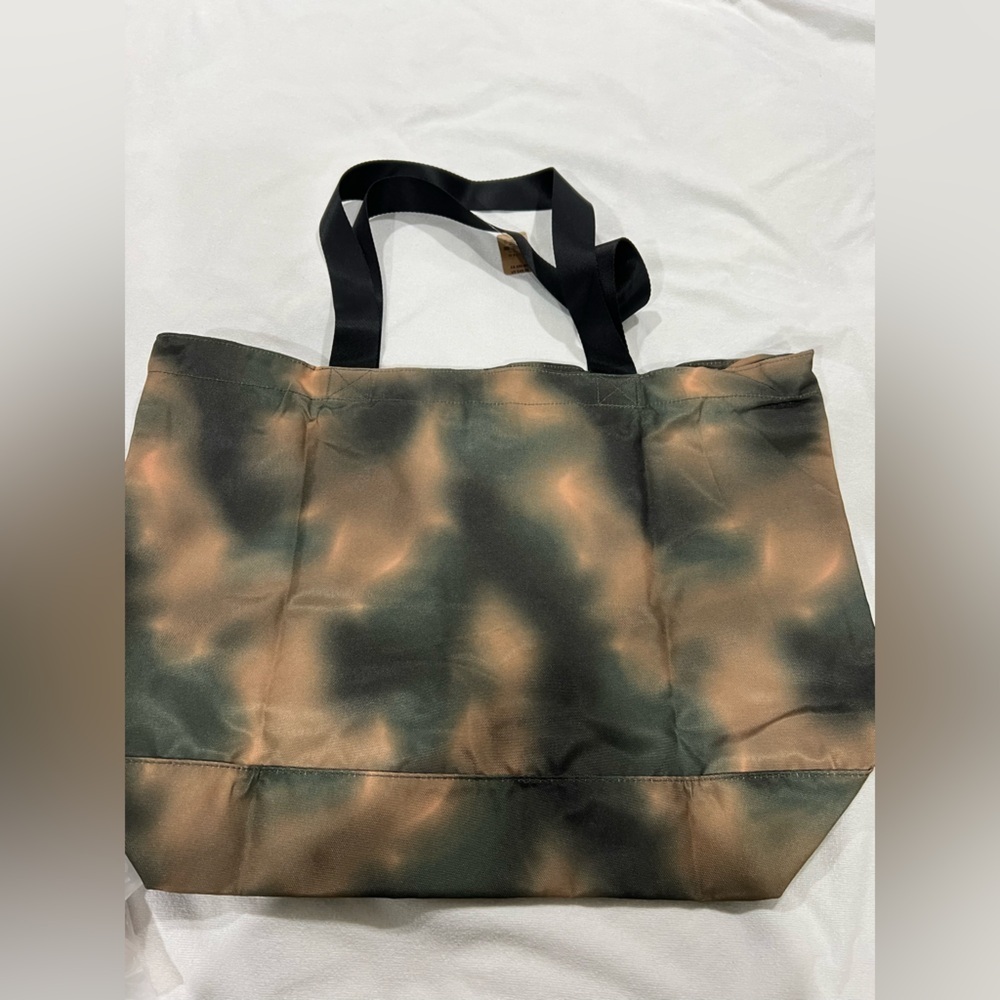 New NIP NWT VS PINK Victoria Secret green brown tan black bag tote - Picture 2 of 5
